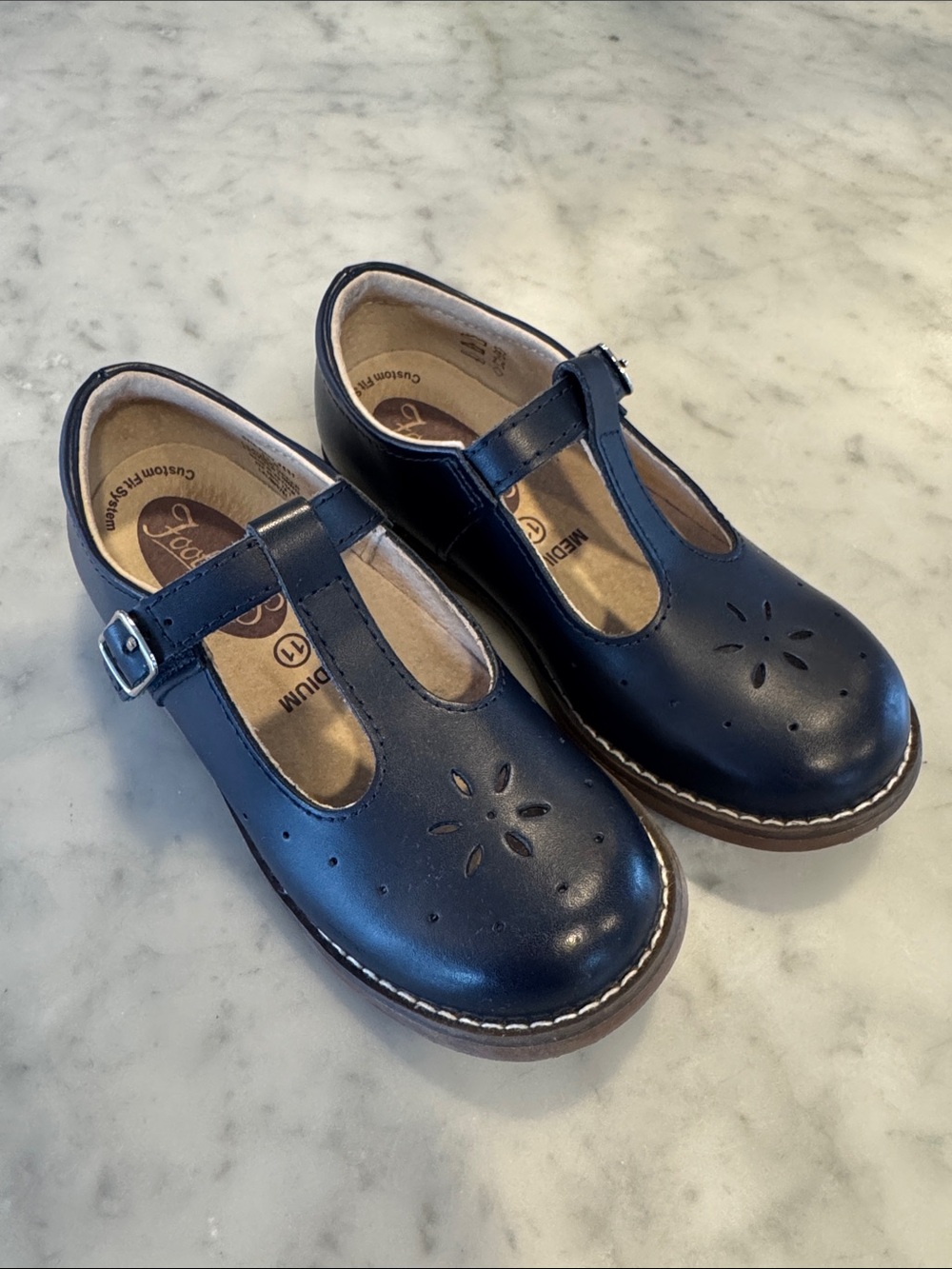 Footmates Navy T-Strap Mary Jane Shoes
